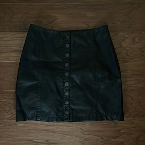 Free People Leather Skirt